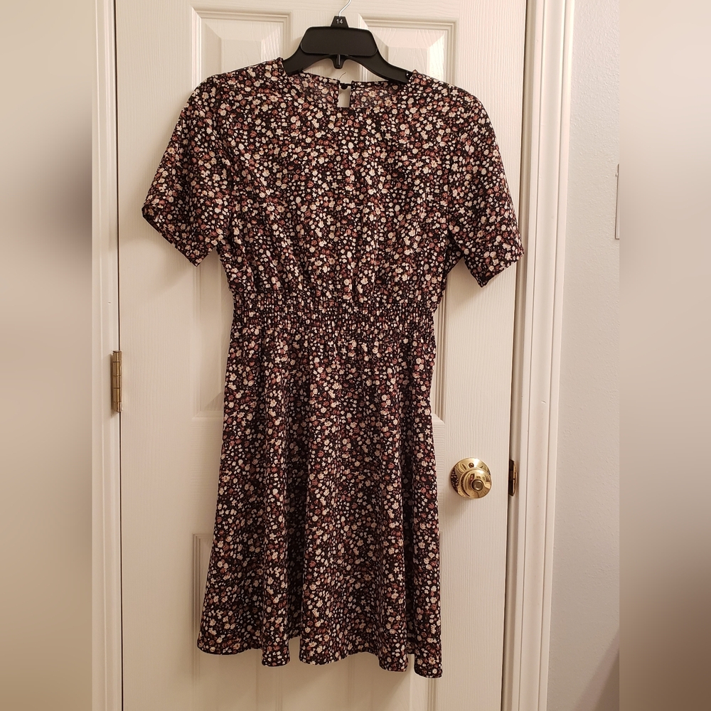 Floral Black Dress